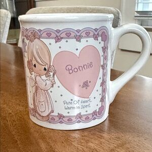 Precious Moments Pink Heart Mug with Character-Bonnie